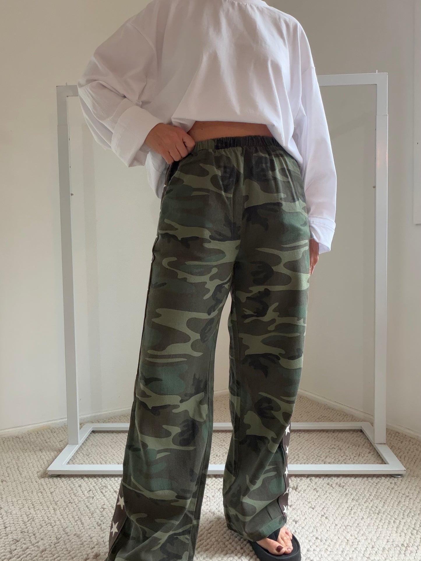 By Frankie Camo Racer Pants Stars