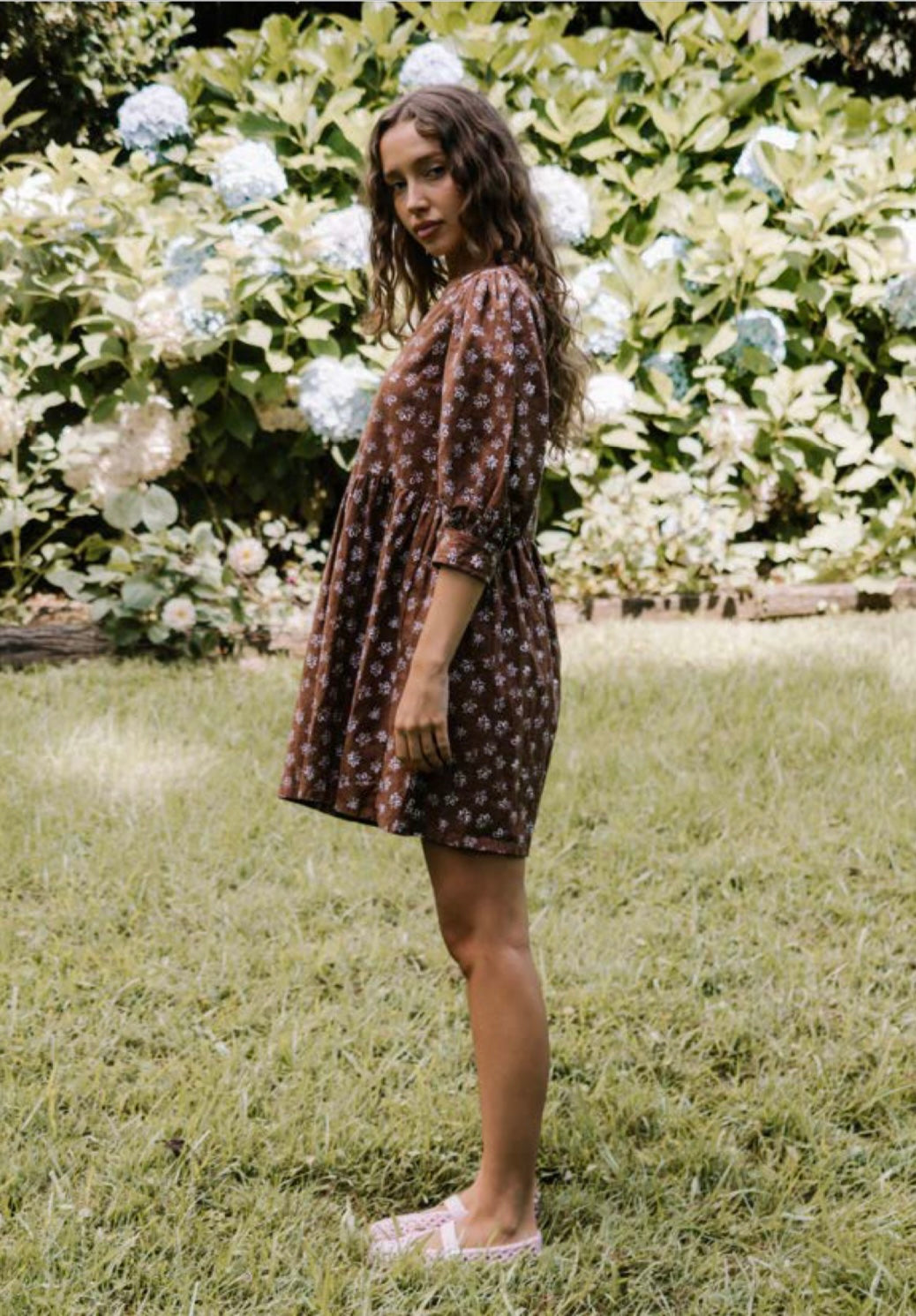 Flora Dress Fleur Mocha