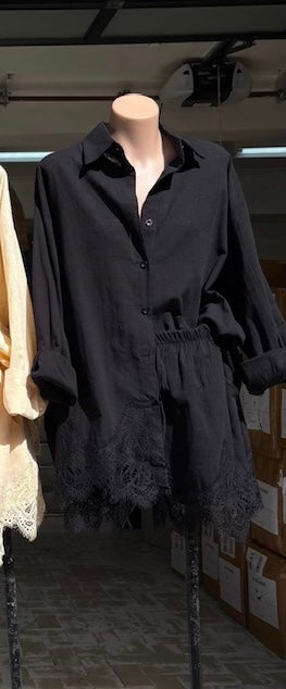 Sunshine Short Set in Black