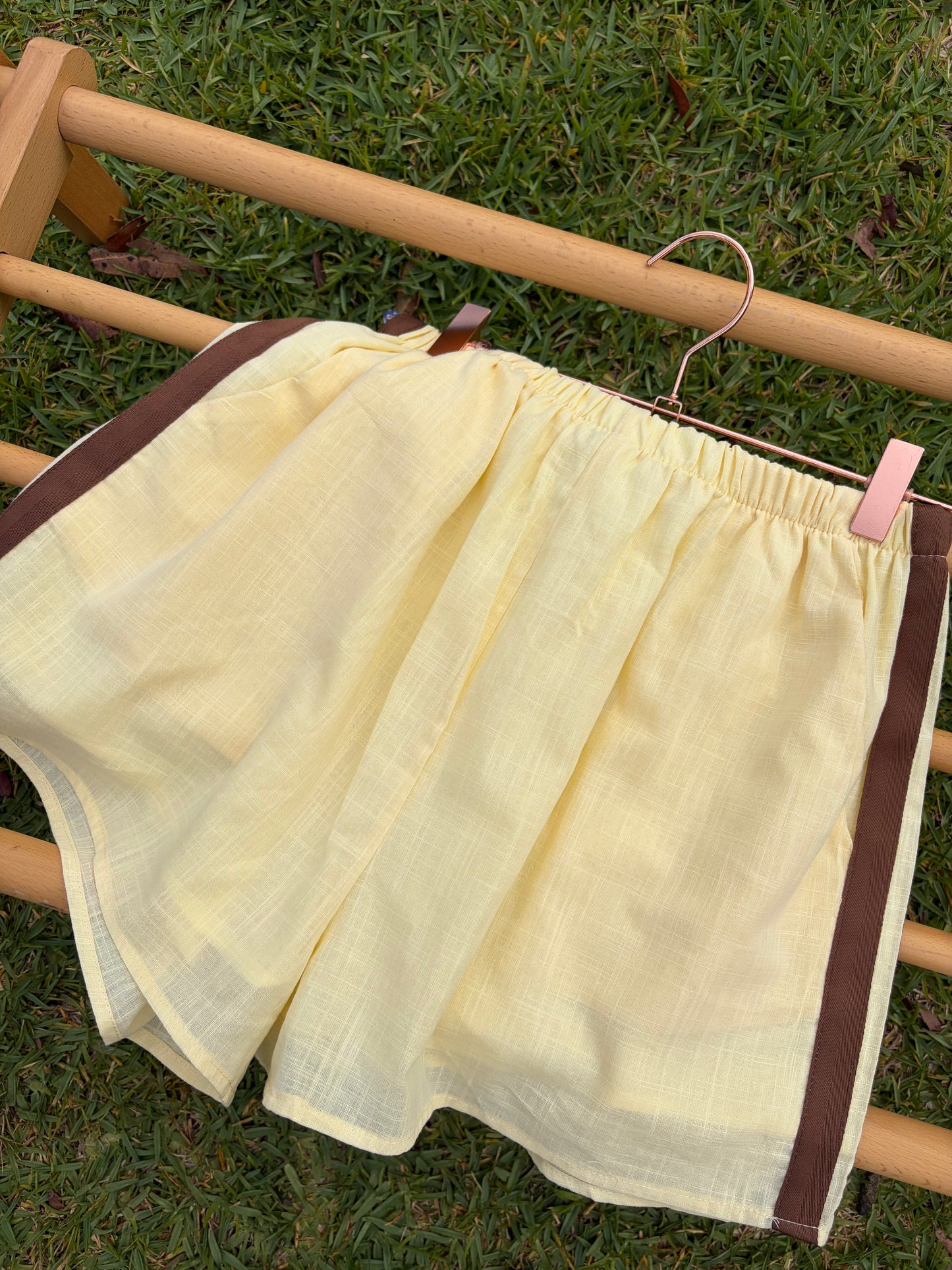 Lemon stripe Racer Shorts