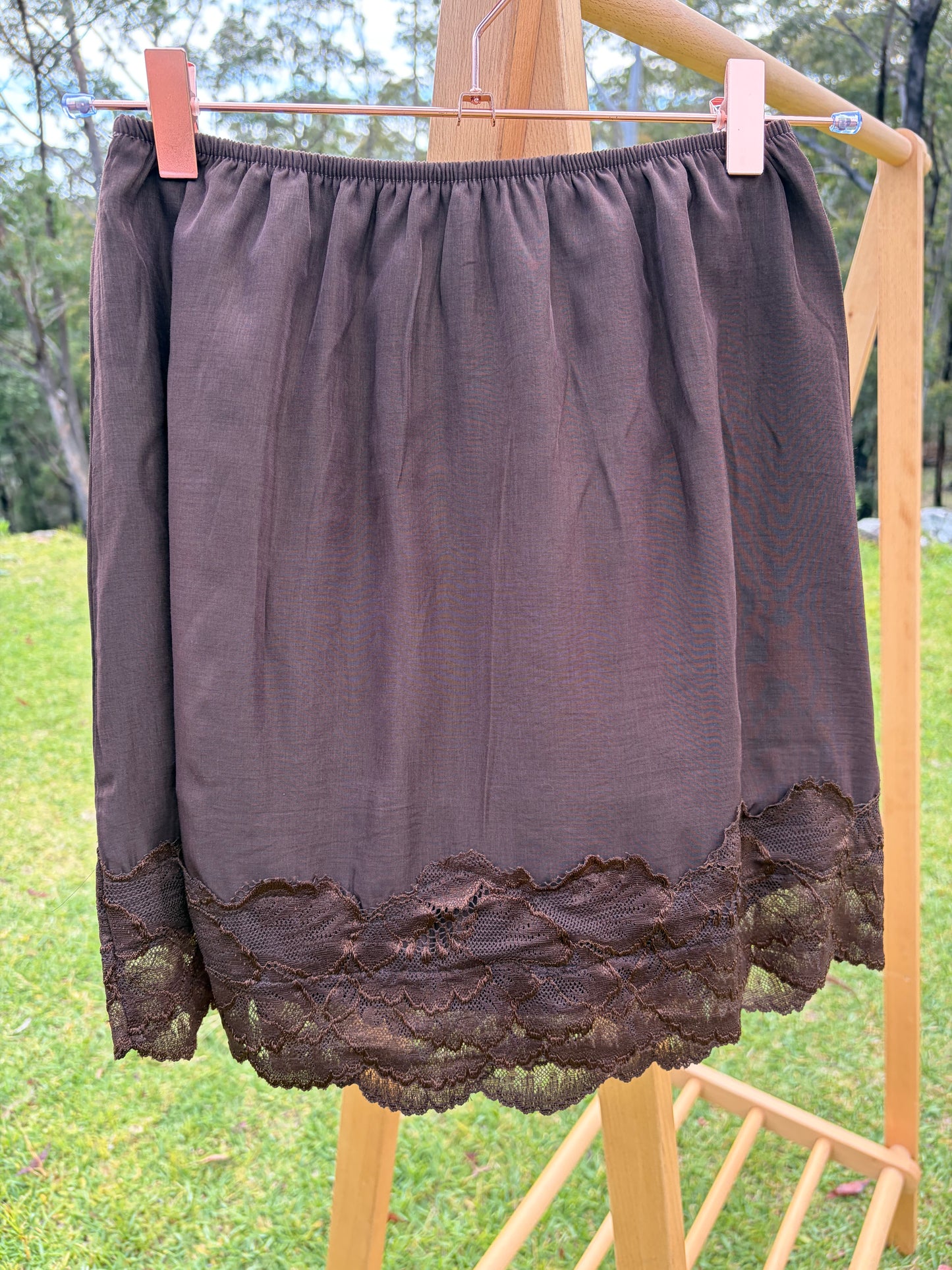 Leah Lacey Skirt in Chocolate