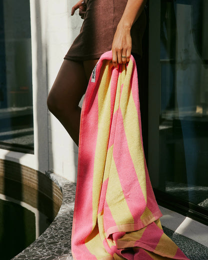 Beach Towel - Candy stripe