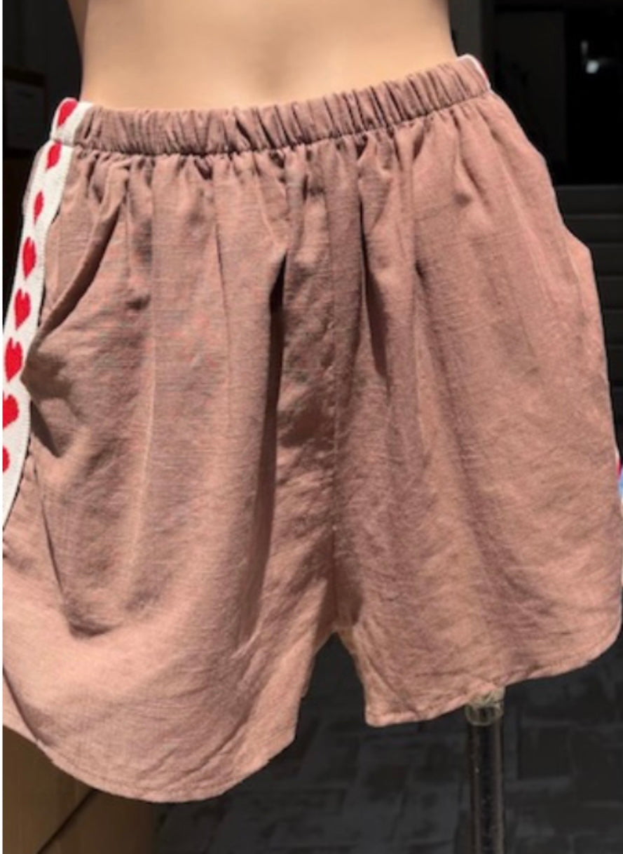 Chocolate Heart Racer Shorts