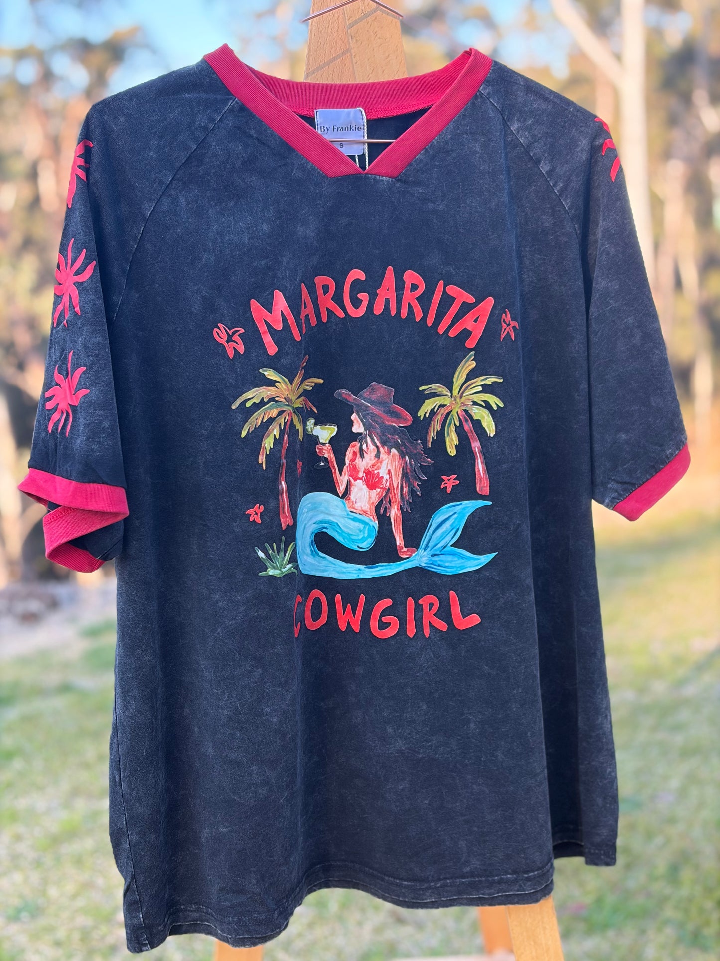 Margarita Cowgirl Tee in Black
