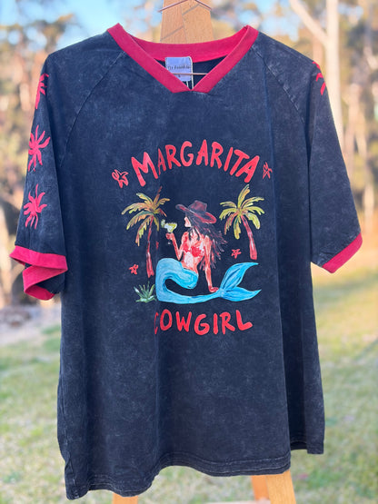 Margarita Cowgirl Tee in Black
