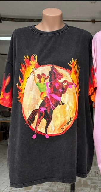 Flaming Cowgirl Tee
