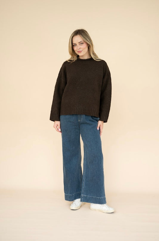 The Willow Knit in chocolate