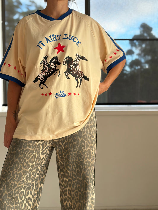 It Ain’t Luck Tee in Cream