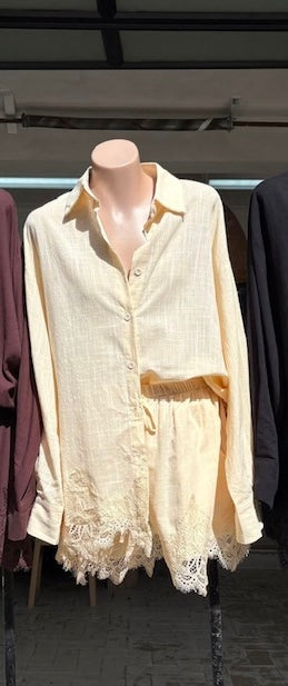Sunshine Short Set Butter Yellow