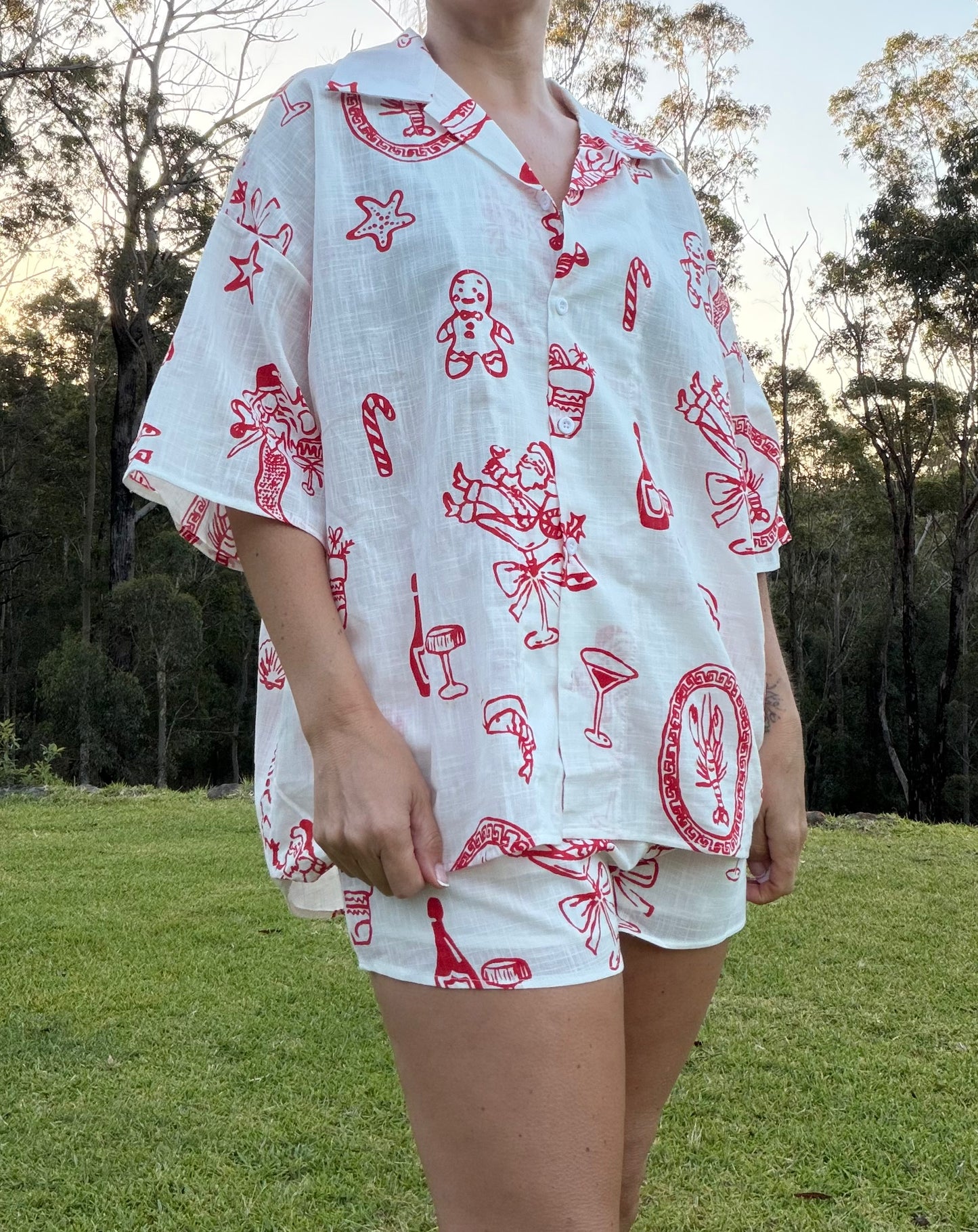 Jingle Short Set in White