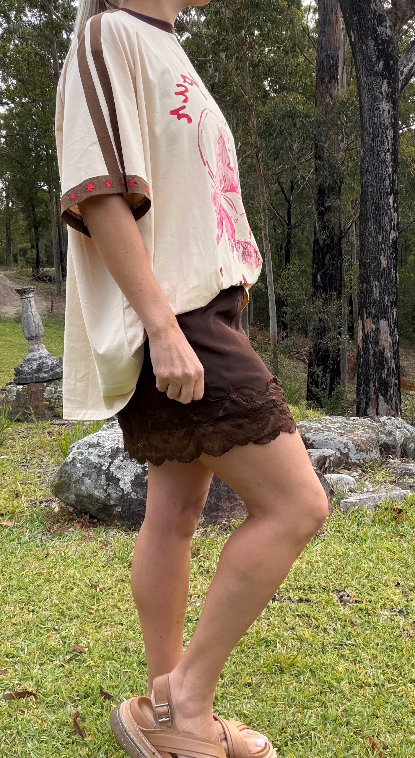 Leah Lacey Skirt in Chocolate