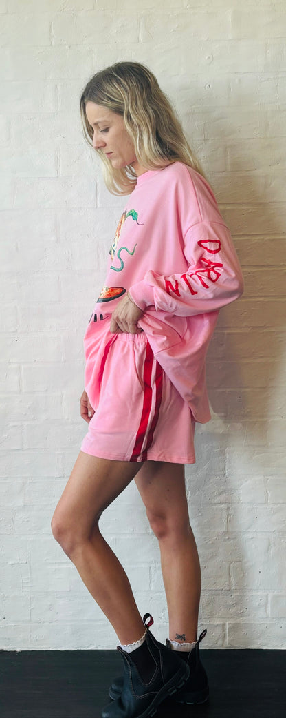 Stay wild Pink Racer Short