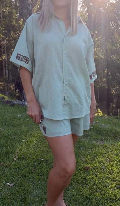 Sage Gypsy short set