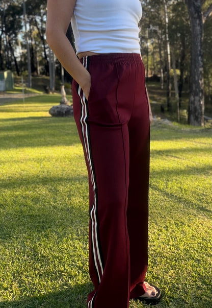 By Frankie Raceway Racer Pant in Red