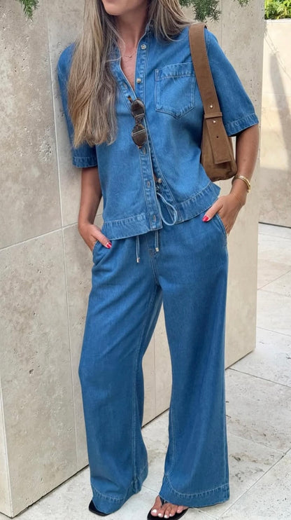 Harper Denim Pants - Blue Vintage