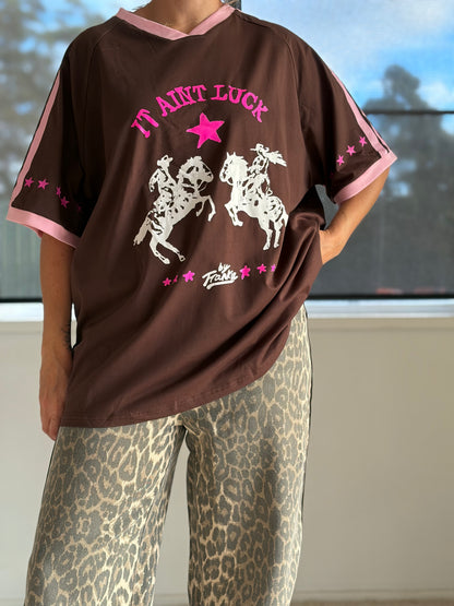 It Ain’t Luck Tee in Chocolate