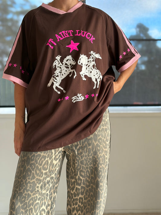 It Ain’t Luck Tee in Chocolate