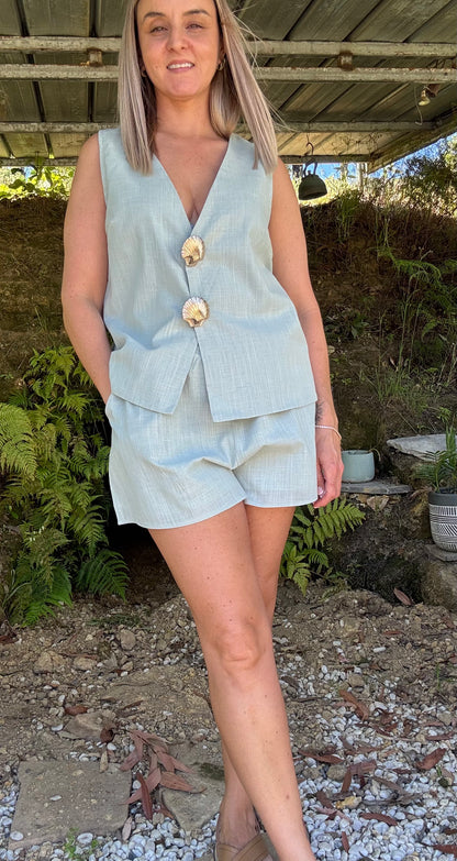 Ava Shell Set in Sage