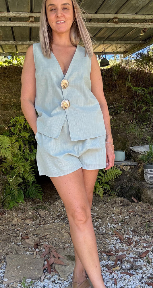 Ava Shell Set in Sage