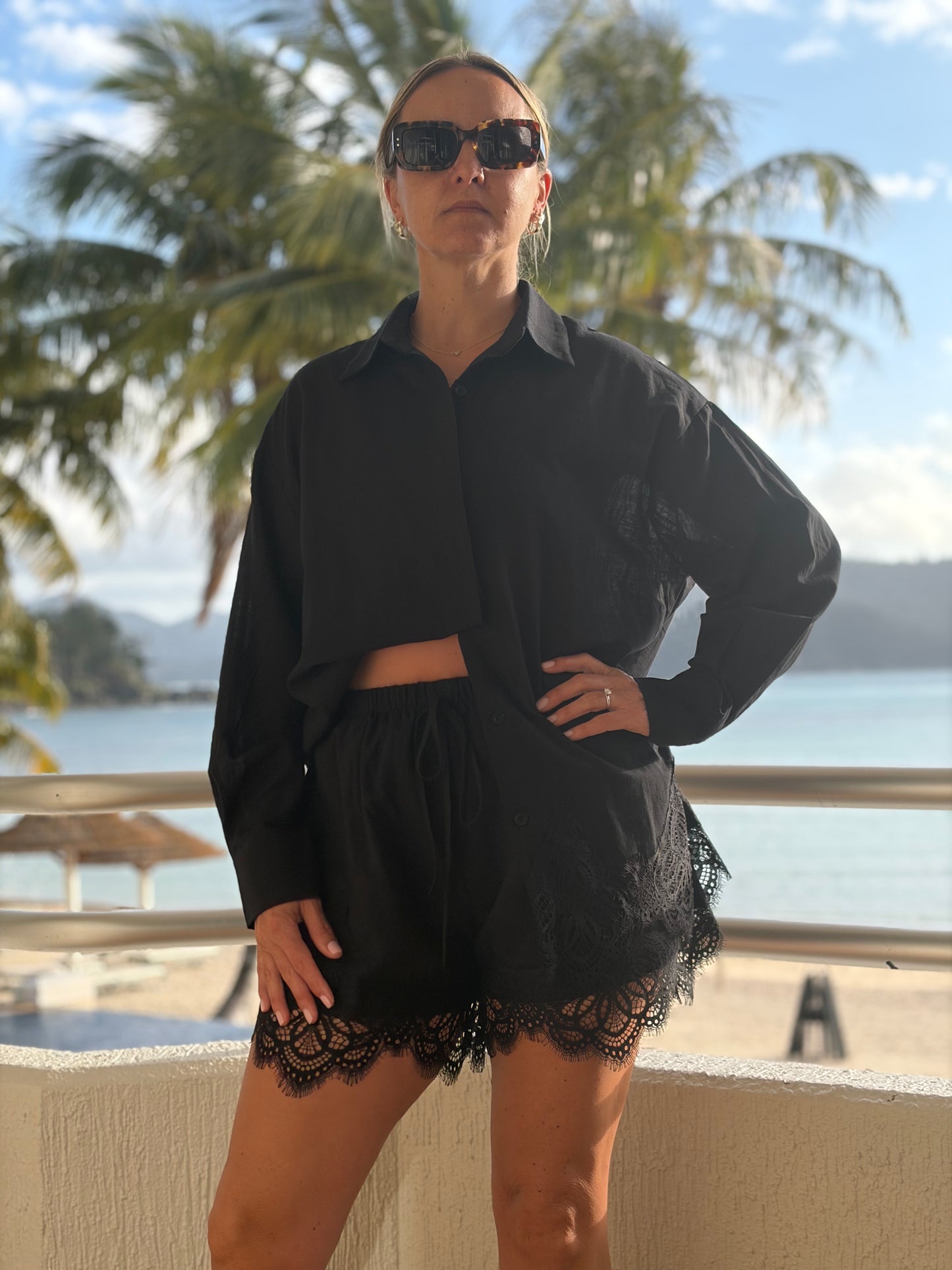 Sunshine Short Set in Black