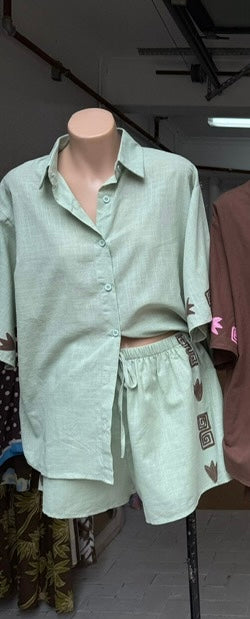 Sage Gypsy short set