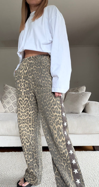 Leopard Dark Star Racer Pants