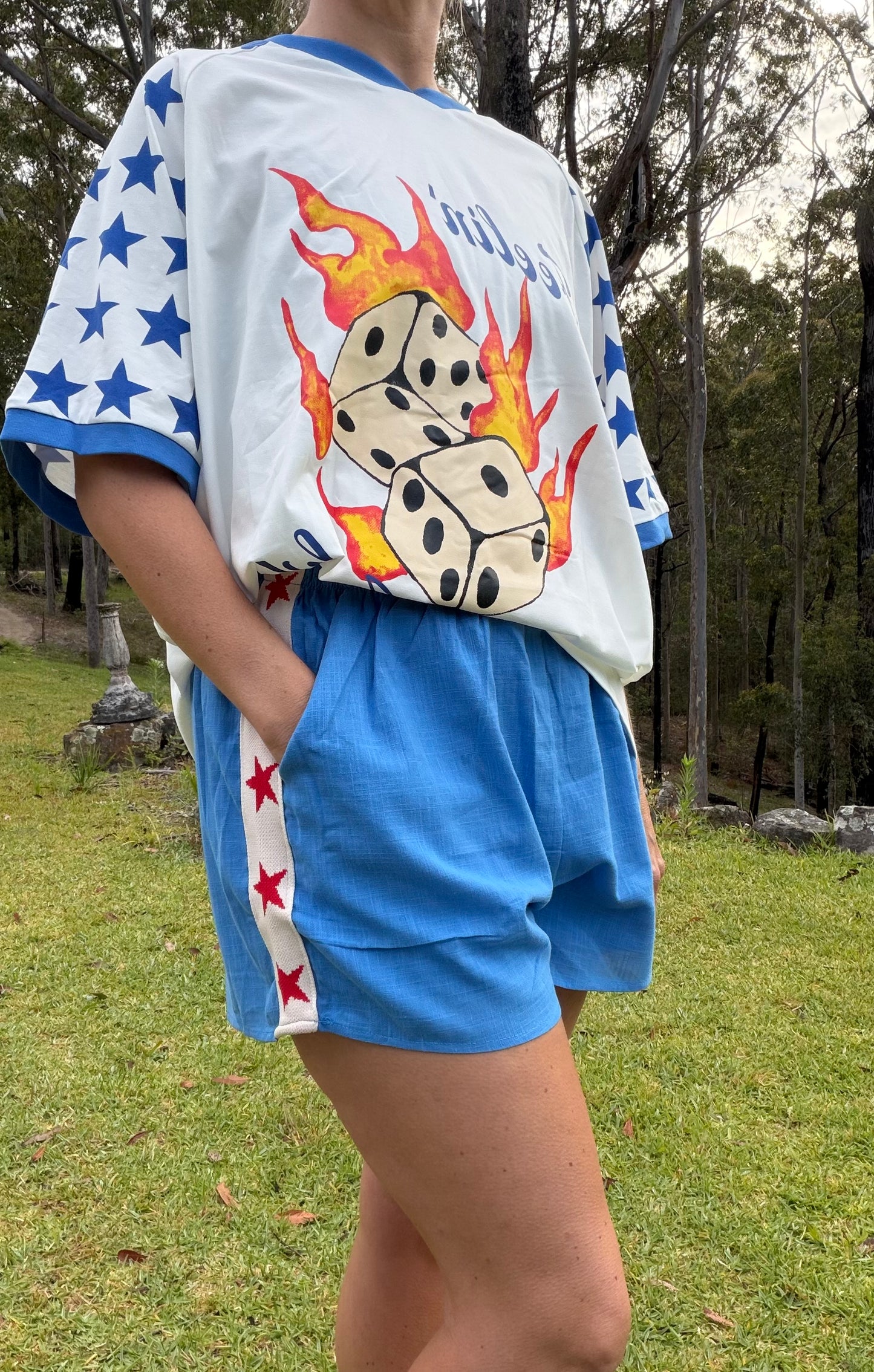 Blue Star  Racer Shorts