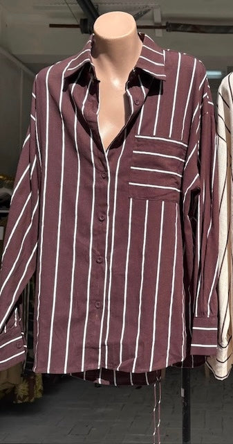 Sunday Stripe Set in Chocolate