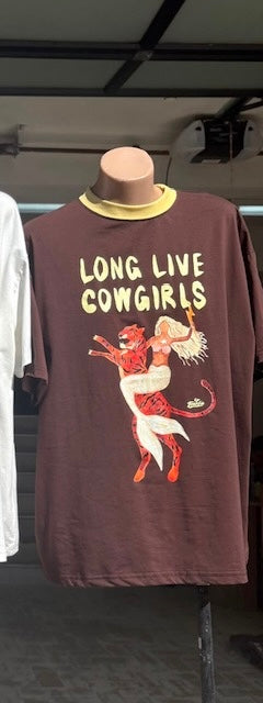 Long live cowgirls Tee chocolate