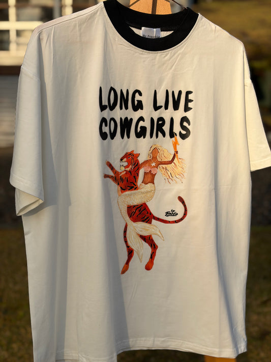 Long live cowgirls Tee White