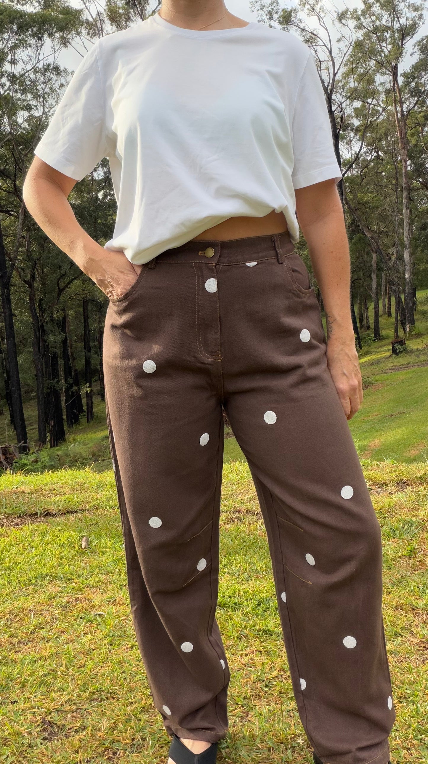 By Frankie Luna Dot Barrel Jean