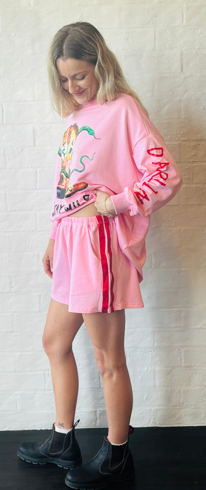 Stay wild Pink Racer Short