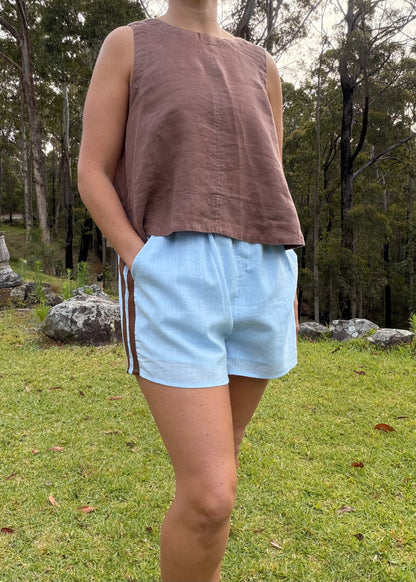 Light Blue  Racer Shorts