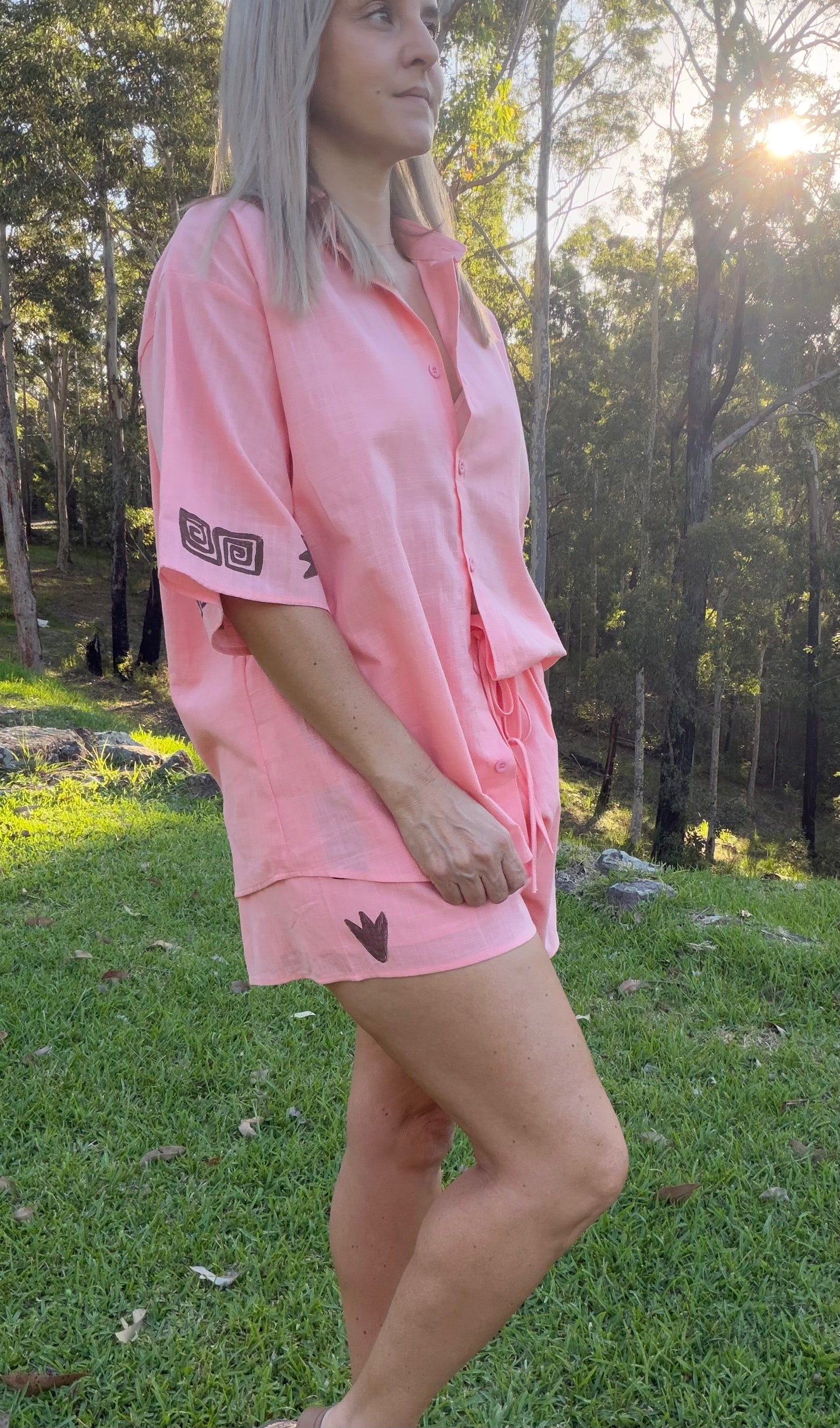 Peach Gypsy short set
