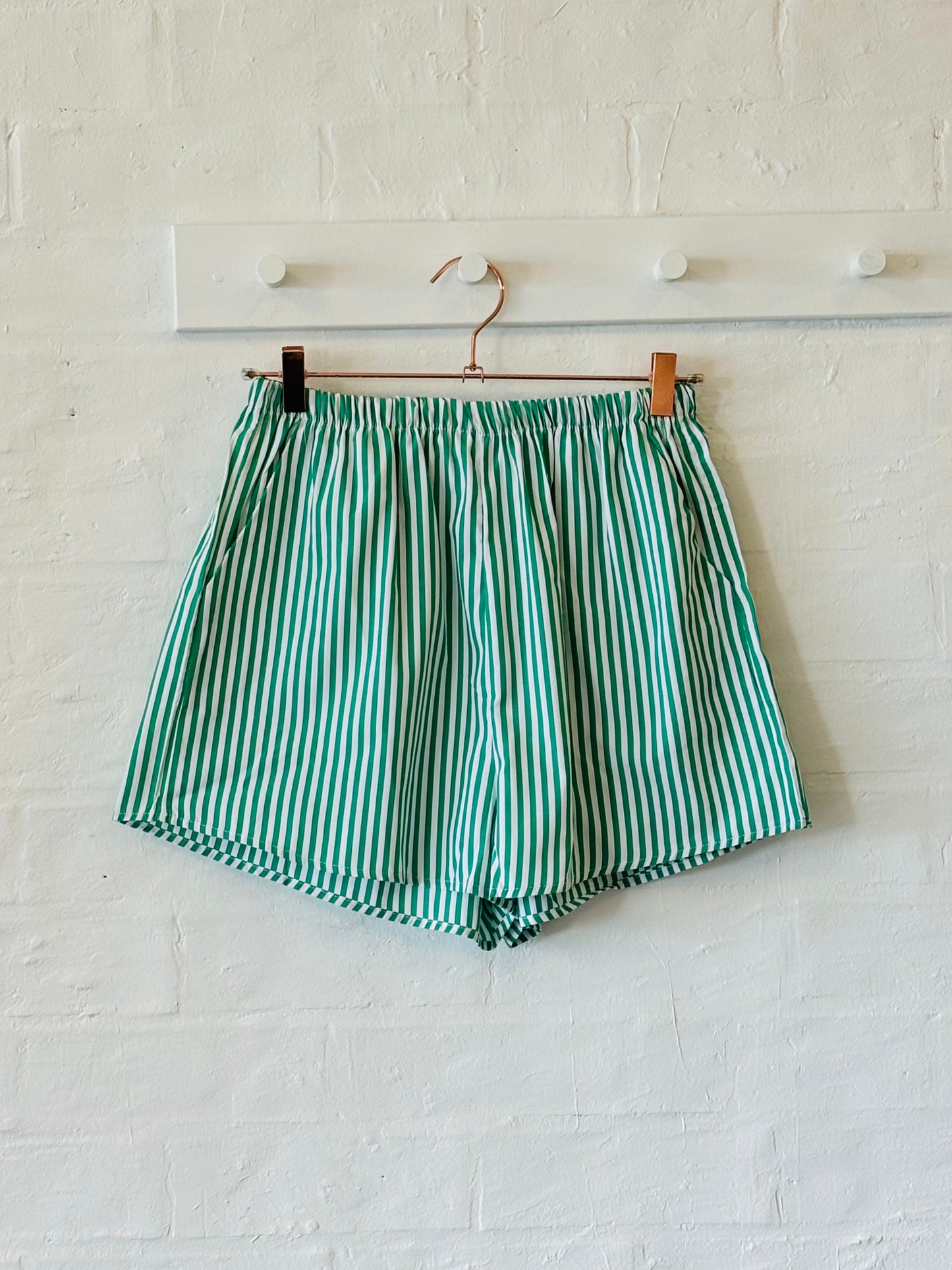 Green stripe shorts