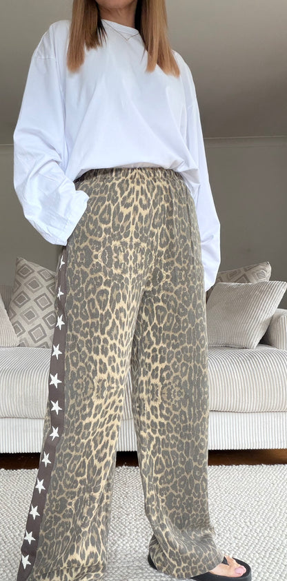 Leopard Dark Star Racer Pants