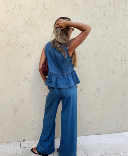 Harper Denim Pants - Blue Vintage