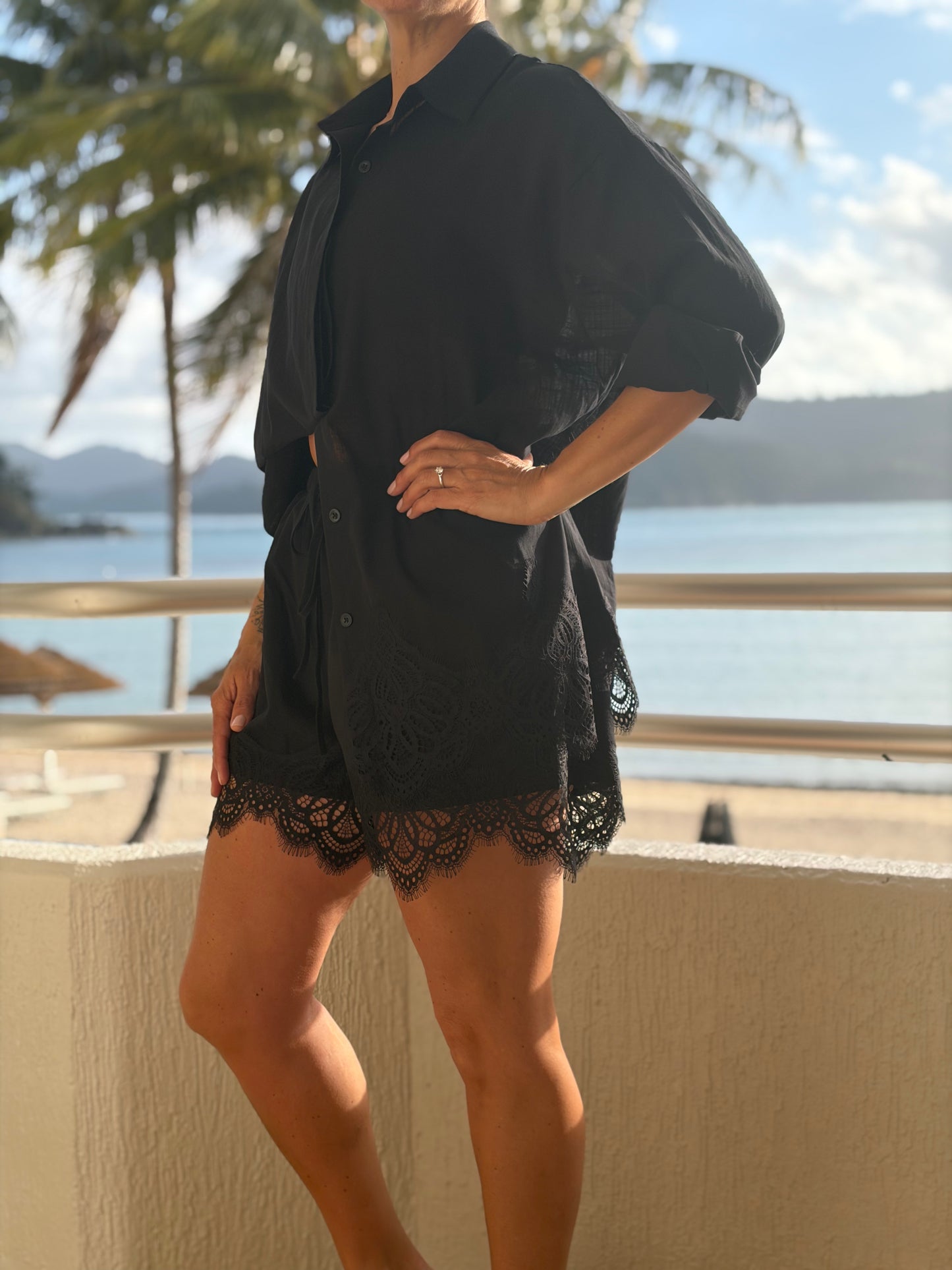 Sunshine Short Set in Black