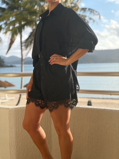 Sunshine Short Set in Black