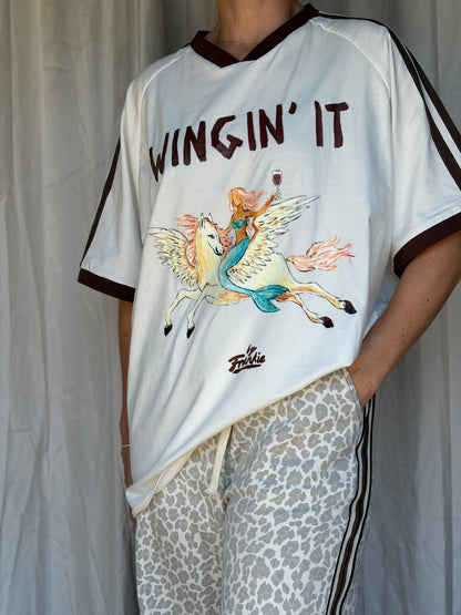 Wing in It Tee White/Choc