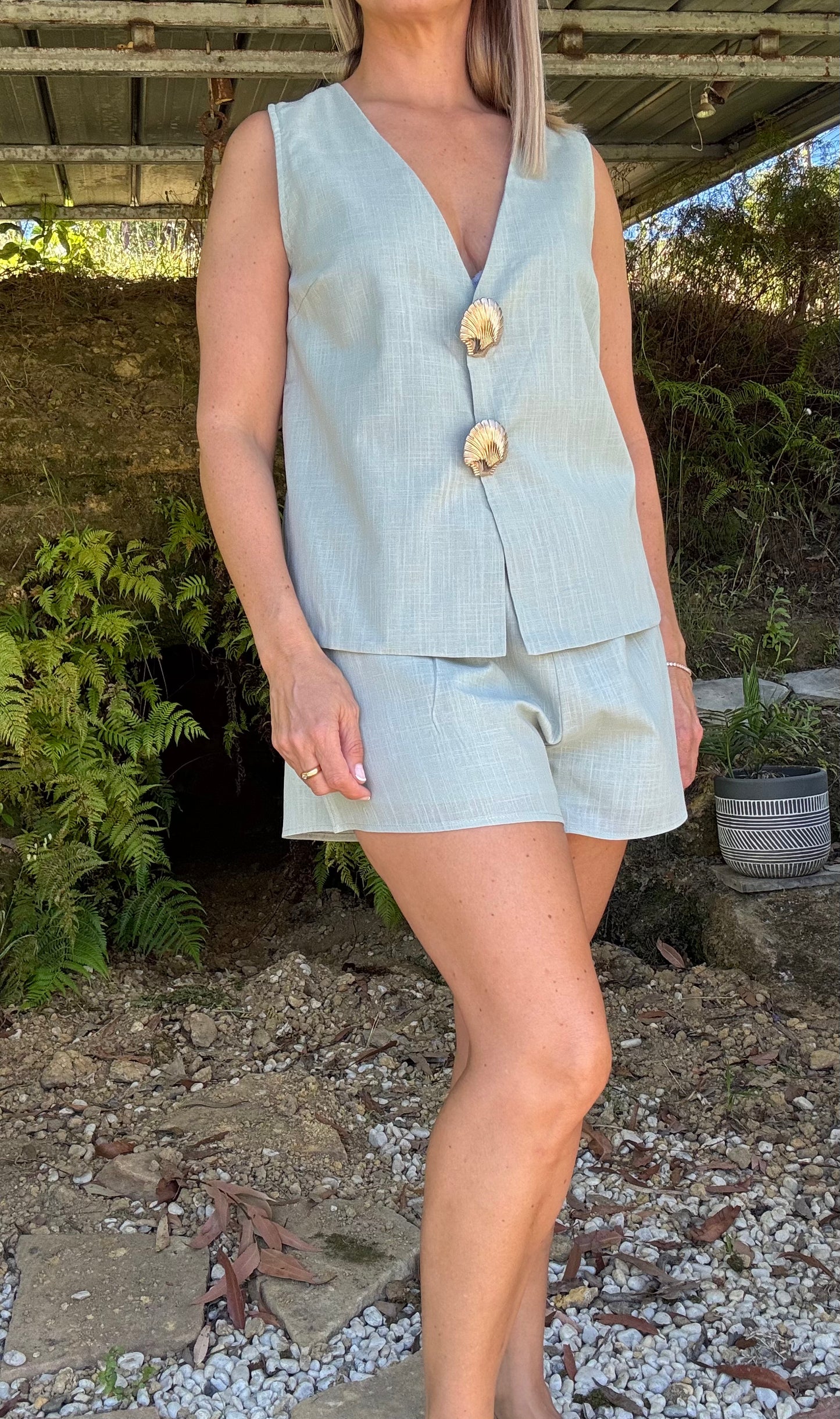 Ava Shell Set in Sage