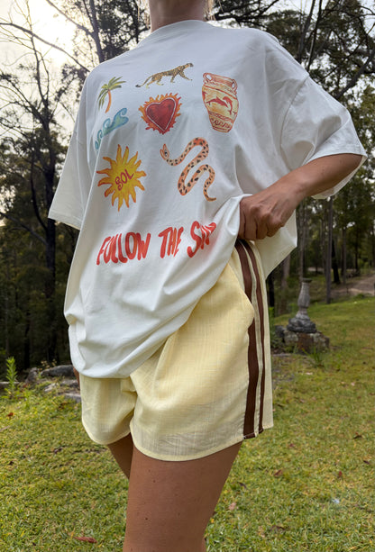 Lemon stripe Racer Shorts