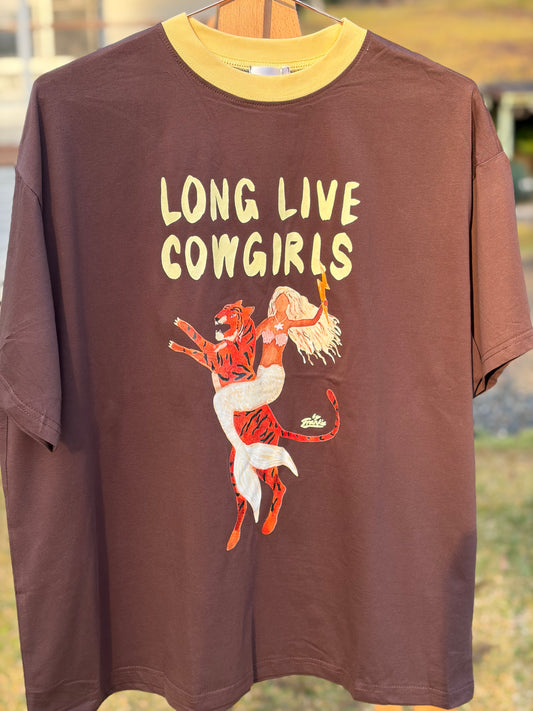 Long live cowgirls Tee chocolate