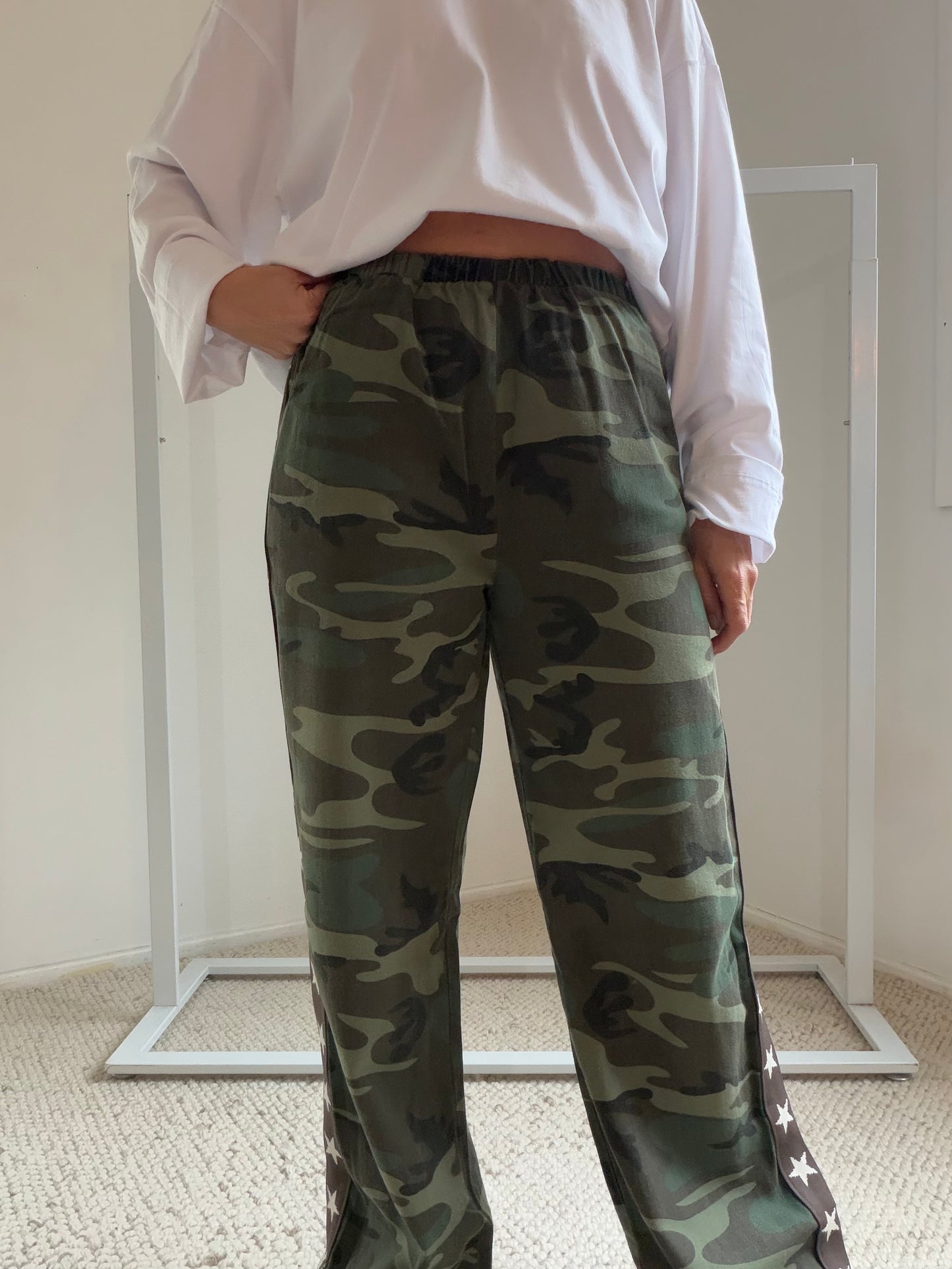 By Frankie Camo Racer Pants Stars