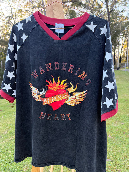 Wandering Hearts  Tee in Black