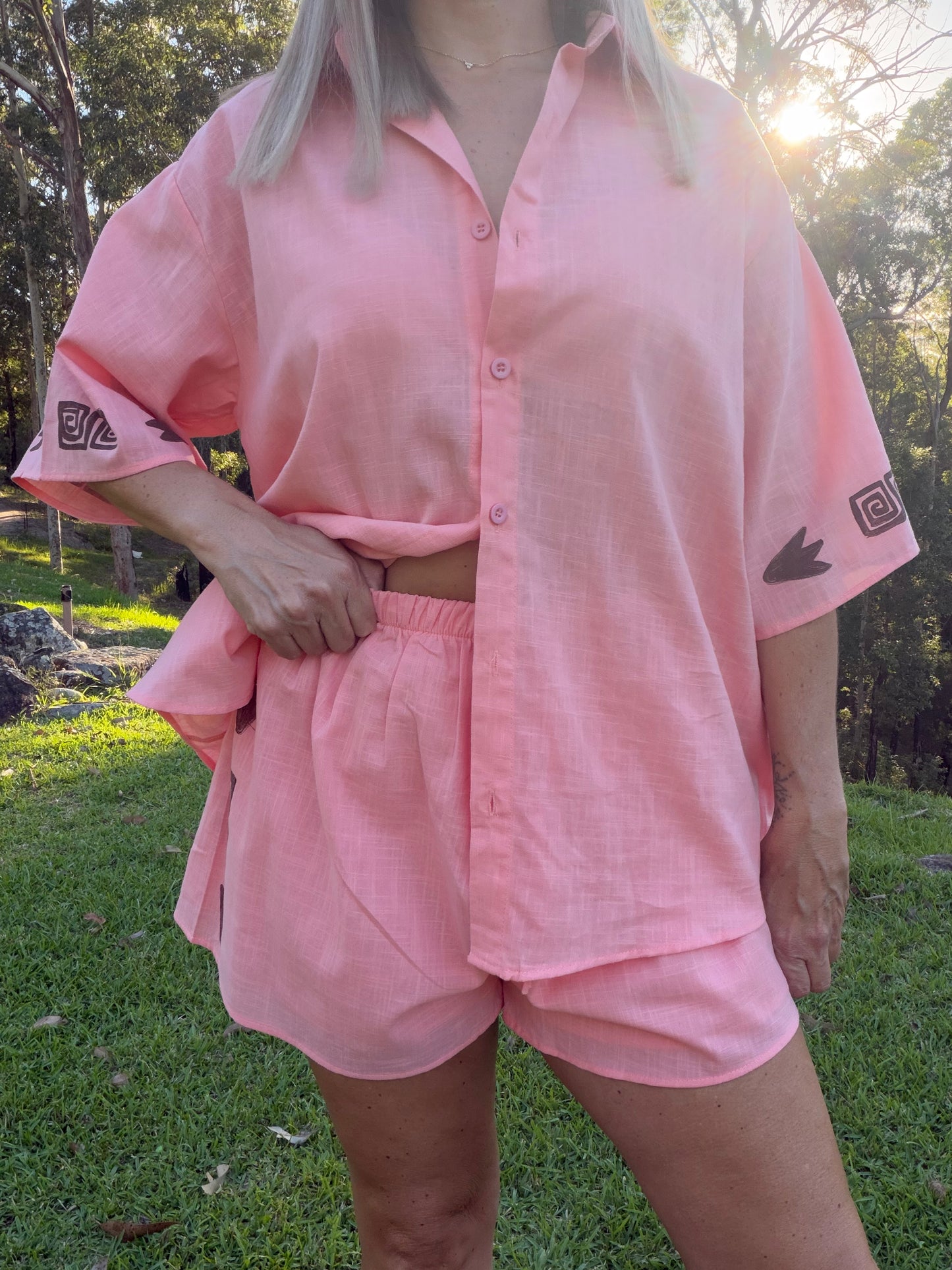 Peach Gypsy short set