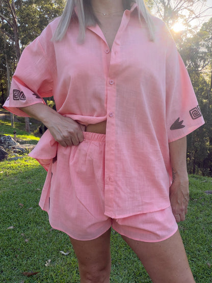 Peach Gypsy short set