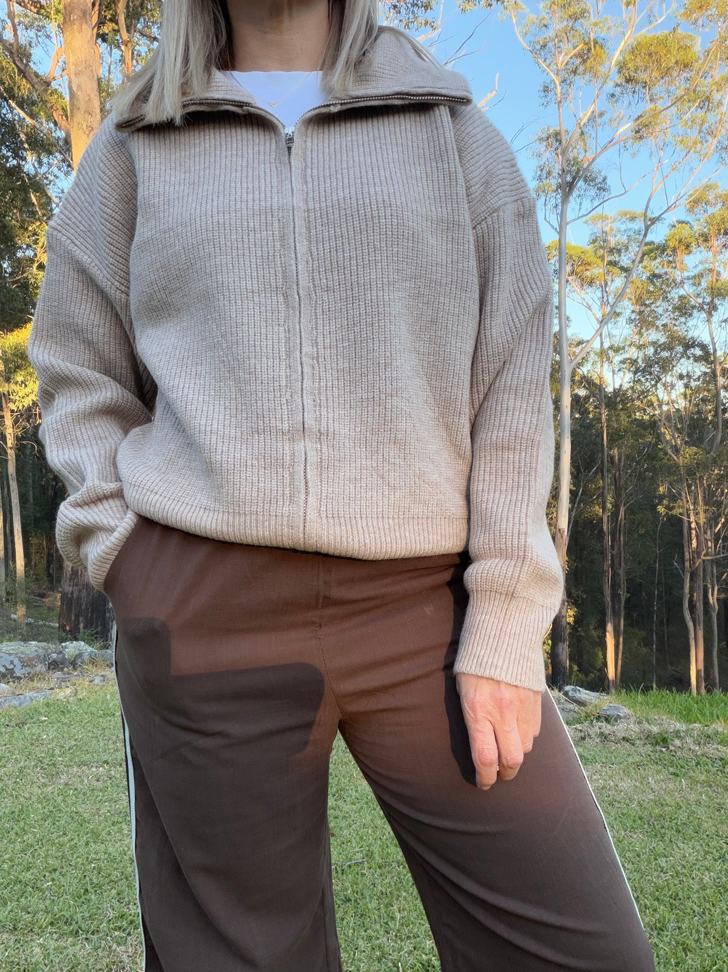 The Storm Cardigan in Sand