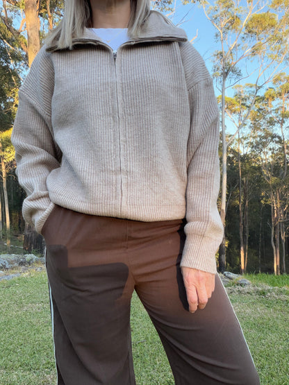 The Storm Cardigan in Sand