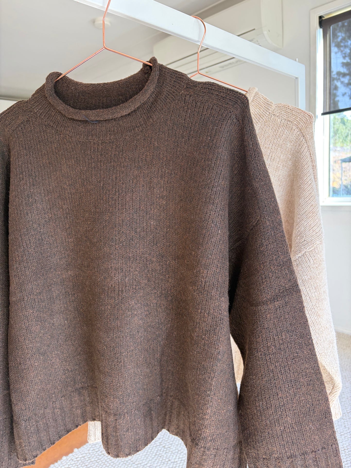 The Willow Knit in chocolate